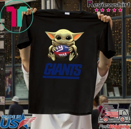 Baby Yoda Hug New York Giants Gift T-Shirt