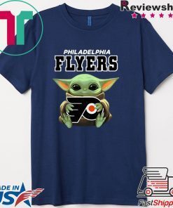 Baby Yoda Hug Philadelphia Flyers Gift T-Shirt