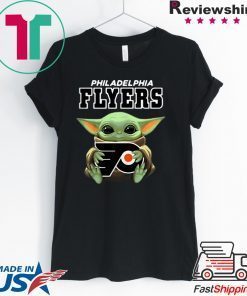 Baby Yoda Hug Philadelphia Flyers Gift T-Shirt