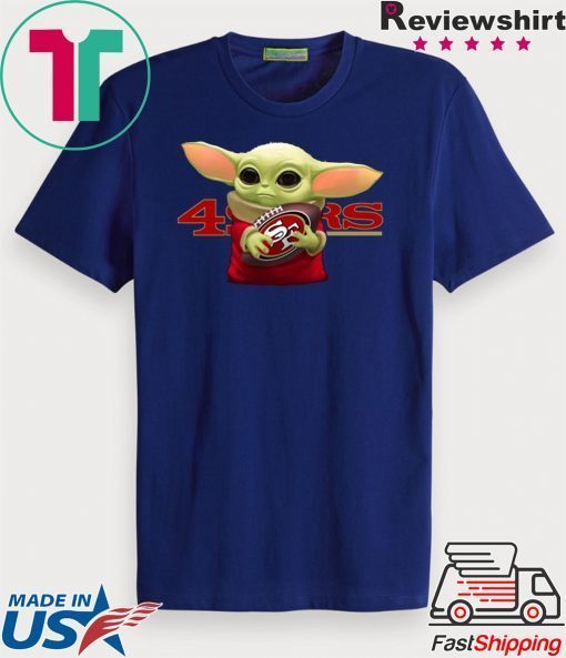 Baby Yoda Hug San Francisco 49ers Gift T-Shirt