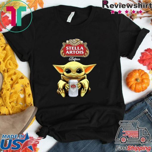 Baby Yoda Hug Stella Artois Beer Gift T-Shirt