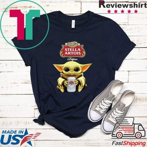 Baby Yoda Hug Stella Artois Beer Star Wars Gift T-Shirt