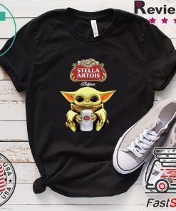 Baby Yoda Hug Stella Artois Beer Star Wars Gift T-Shirt