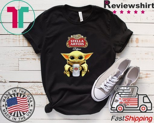 Baby Yoda Hug Stella Artois Beer Star Wars Gift T-Shirt