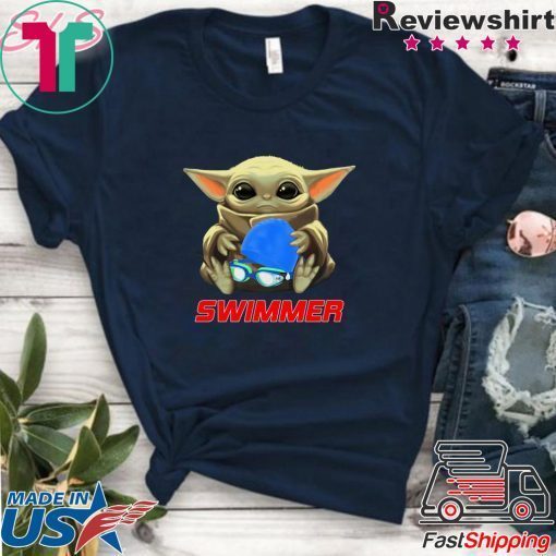 Baby Yoda Hug Swimmer Gift T-Shirt