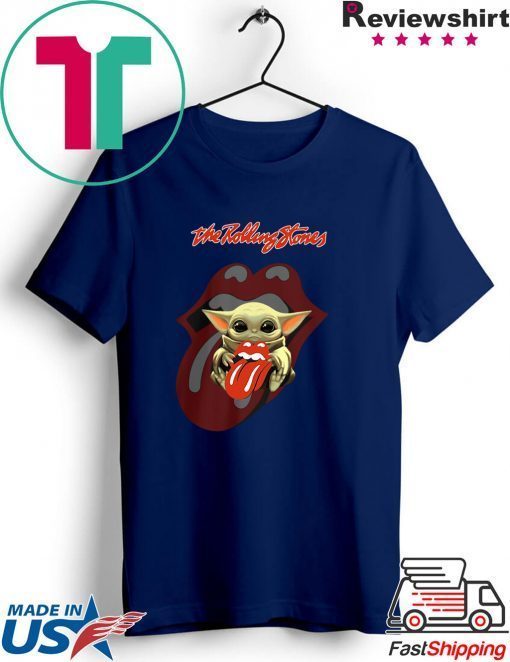 Baby Yoda Hug The Rolling Stones Gift T-Shirt