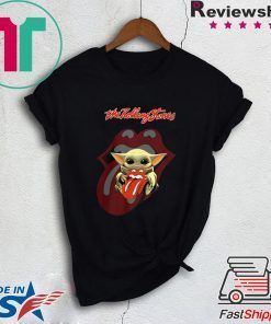 Baby Yoda Hug The Rolling Stones Gift T-Shirt