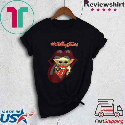 Baby Yoda Hug The Rolling Stones Gift T-Shirt