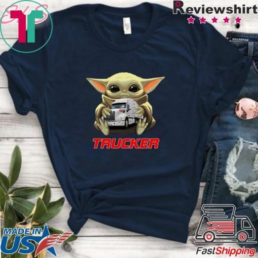 Baby Yoda Hug Trucker Gift T-Shirt