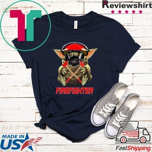 Baby Yoda Mashup Firefighter Star Wars Gift T-Shirt