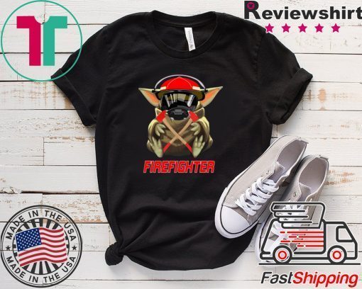 Baby Yoda Mashup Firefighter Star Wars Gift T-Shirt