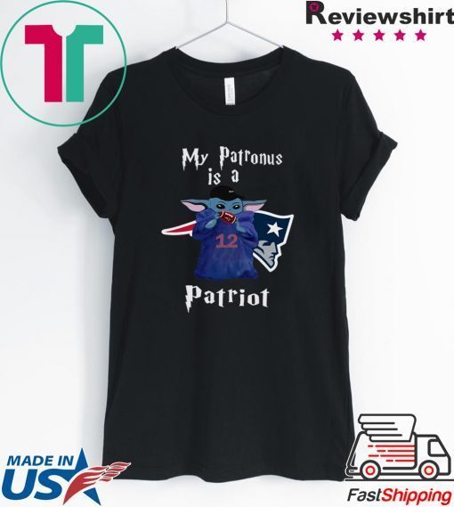 Baby Yoda My Patronus is a New England Patriots Gift T-Shirt