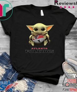 Baby Yoda hug Atlanta Falcons Gift T-Shirt