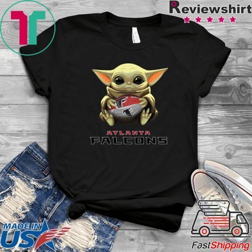 Baby Yoda hug Atlanta Falcons Gift T-Shirt