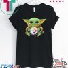 Baby Yoda hug Autism Pittsburgh Steelers Gift T-Shirt
