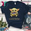 Womens Baby Yoda hug Baltimore Ravens T-Shirt