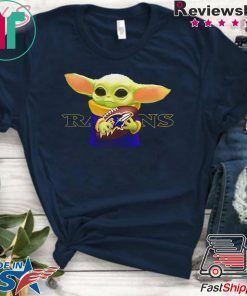 Baby Yoda hug Baltimore Ravens Gift T-Shirt