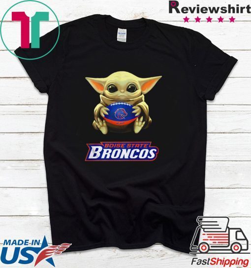 Baby Yoda hug Boise State Broncos Gift T-Shirt