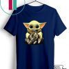 Baby Yoda hug Combat Aircrafts Star Wars Gift T-Shirt
