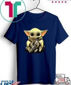 Baby Yoda hug Combat Aircrafts Star Wars Gift T-Shirt