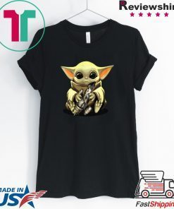 Baby Yoda hug Combat Aircrafts Star Wars Gift T-Shirt