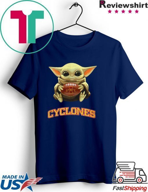 Baby Yoda hug Iowa State Cyclones Gift T-Shirt