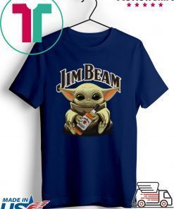 Baby Yoda hug Jim Beam Whiskey Gift T-Shirt