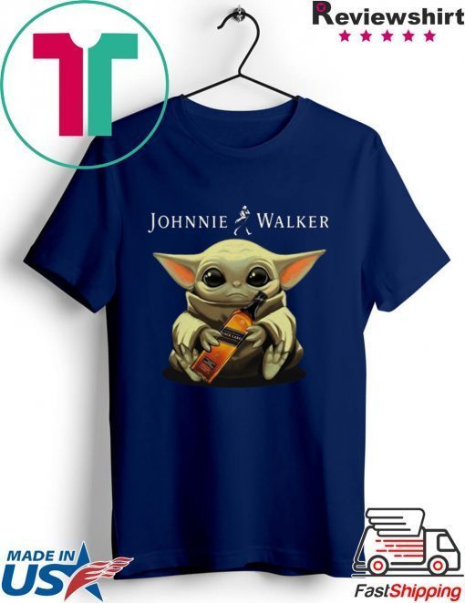 Baby Yoda hug Johnnie Walker Whiskey Gift T-Shirt