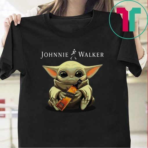 Baby Yoda hug Johnnie Walker Whiskey Gift T-Shirt