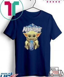Baby Yoda hug Keystone Light Star Wars Mandalorian Gift T-Shirt