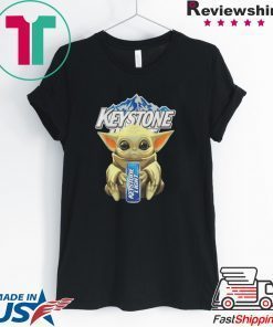 Baby Yoda hug Keystone Light Star Wars Mandalorian Gift T-Shirt