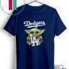 Baby Yoda hug Los Angeles Dodgers Gift T-Shirt