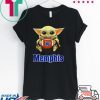 Baby Yoda hug Memphis Tigers Gift T-Shirt