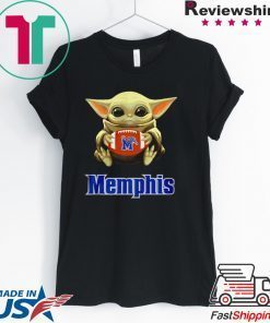 Baby Yoda hug Memphis Tigers Gift T-Shirt