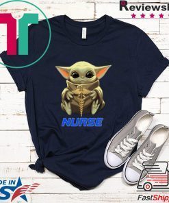 Baby Yoda hug Nurse symbol Medical Star Wars Mandalorian Gift T-Shirt