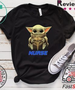 Baby Yoda hug Nurse symbol Medical Star Wars Mandalorian Gift T-Shirt