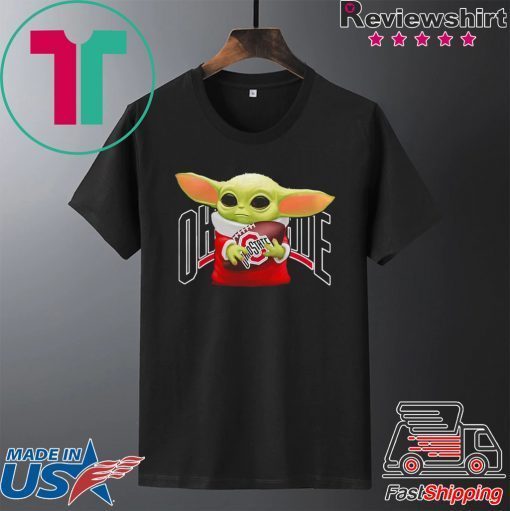 Baby Yoda hug Ohio State Buckeyes Gift T-Shirt