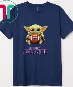 Baby Yoda hugging Florida Atlantic Owls Gift T-Shirt