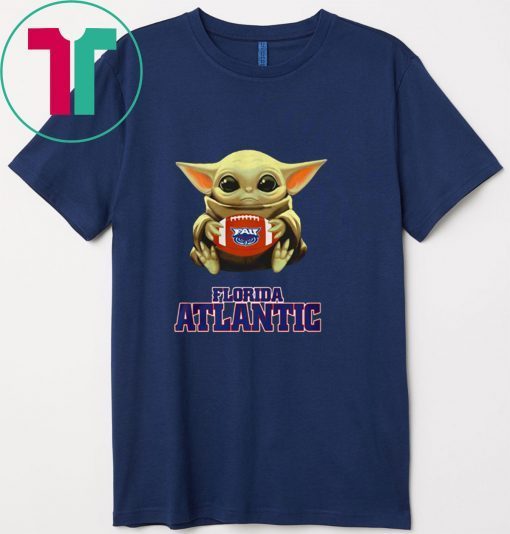 Baby Yoda hugging Florida Atlantic Owls Gift T-Shirt