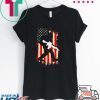Bigfoot Hold Gun Veteran America Flag Gift T-Shirts