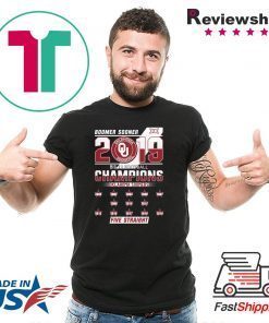 Boomer Sooner 2019 Big 12 Football Champions Oklahoma Sooners Five Straight Gift T-Shirts