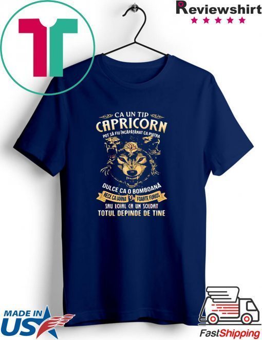 Ca un tip capricorn dulce ca o bomboana sau loial ca un soldat totul depinde de tine Gift T-Shirt