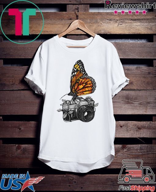 Camera And Butterfly Gift T-Shirt