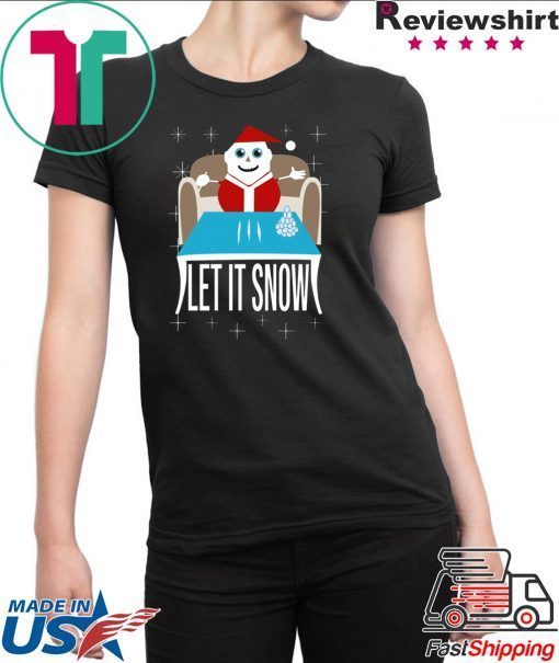 Cocaine Santa Let It Snow Womens T-Shirt