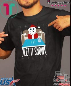 Cocaine Santa Let It Snow Womens T-Shirt