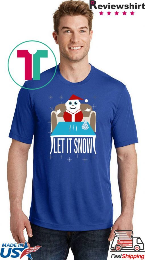 Cocaine Santa Let It Snow T-Shirt For Mens Womens