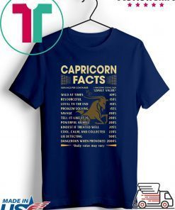 Capricorn Facts Daily Value May Vary Gift T-Shirt