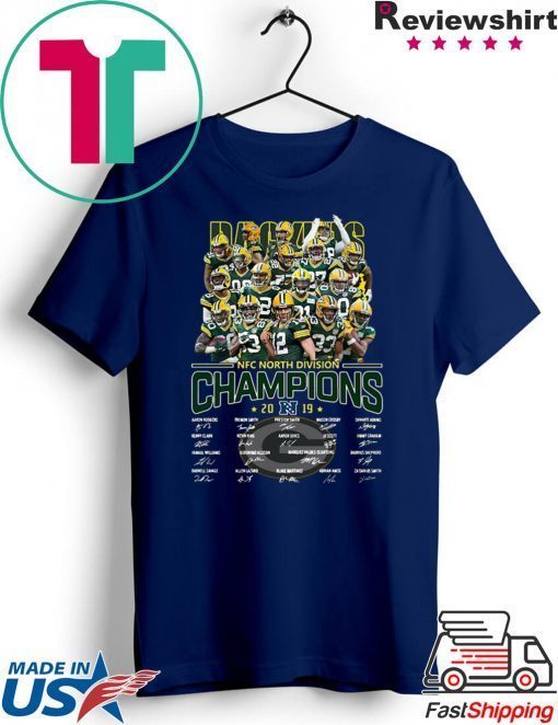 Green Bay Packers NFC North Division Champions 2019 signature Gift T-Shirt