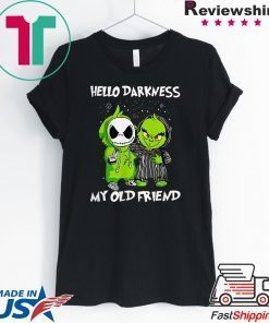 Grinch and Skelington Hello Darkness My Old Friends 2020 T-Shirt