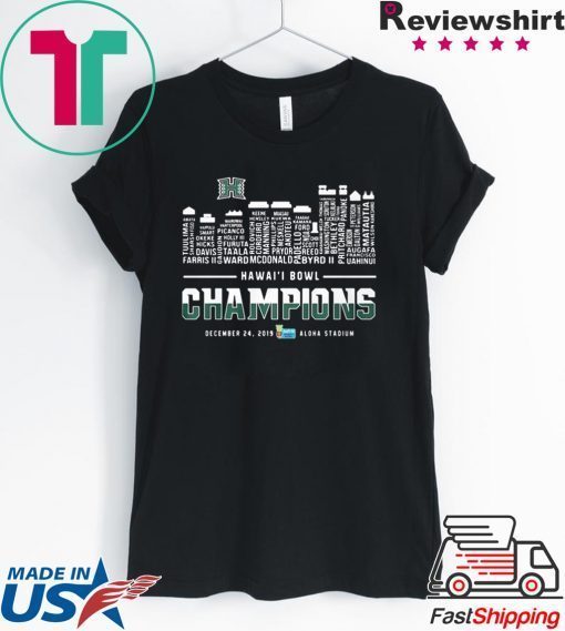 Hawaii Bowl Champions City 2019 Gift T-Shirt